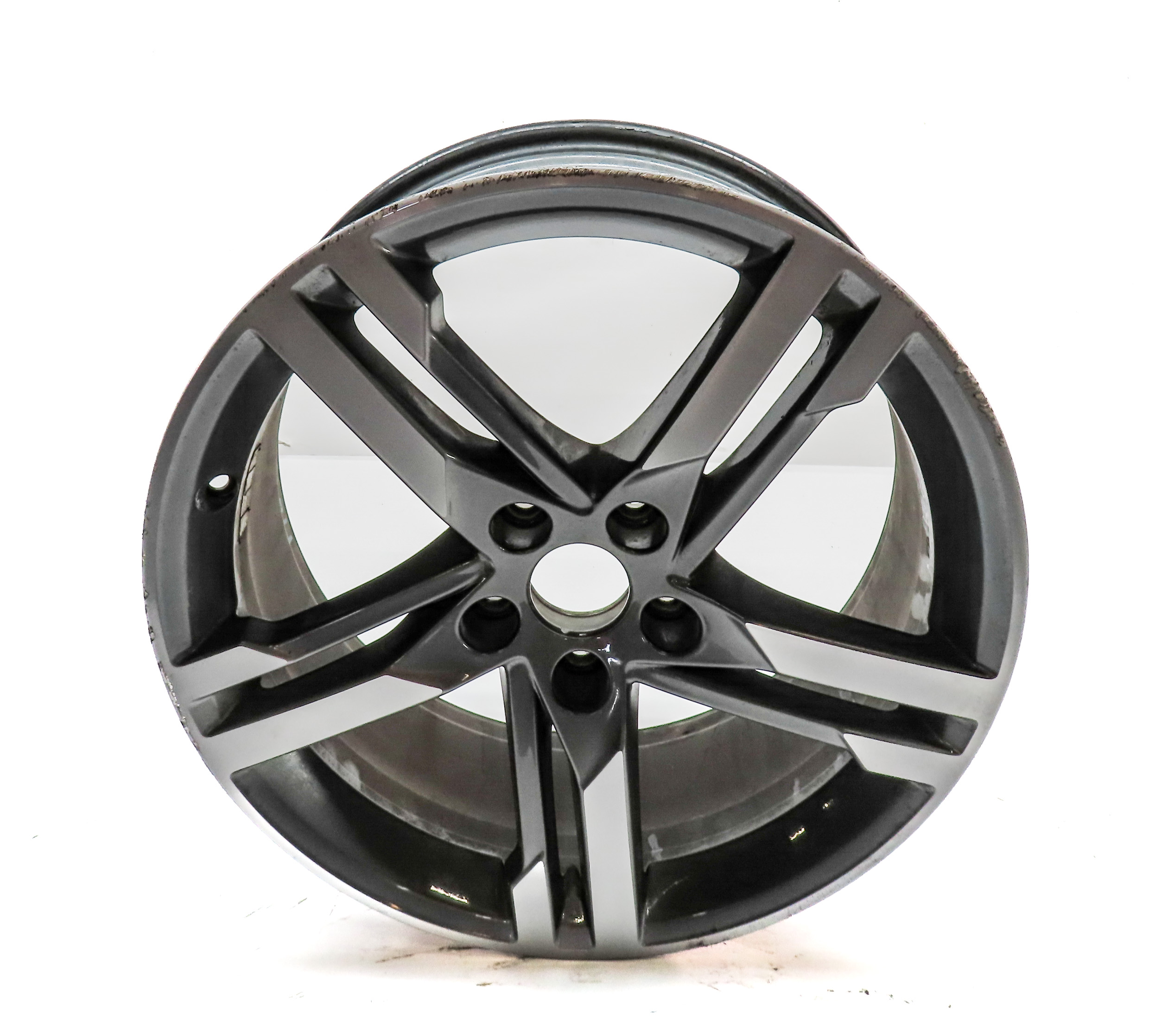 2017-2018 AUDI A4 (B9 8W) 18x8 ALUMINUM ALLOY 5-DOUBLE SPOKE WHEEL RIM — exact item pictured